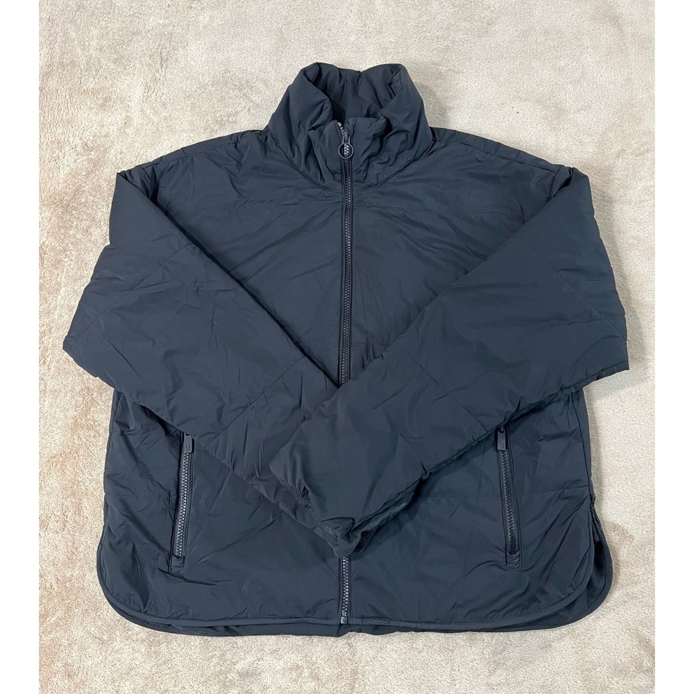 Vuori Canyon insulated Puffer Jacket Womens size Large Black Full zip VW532 EUC